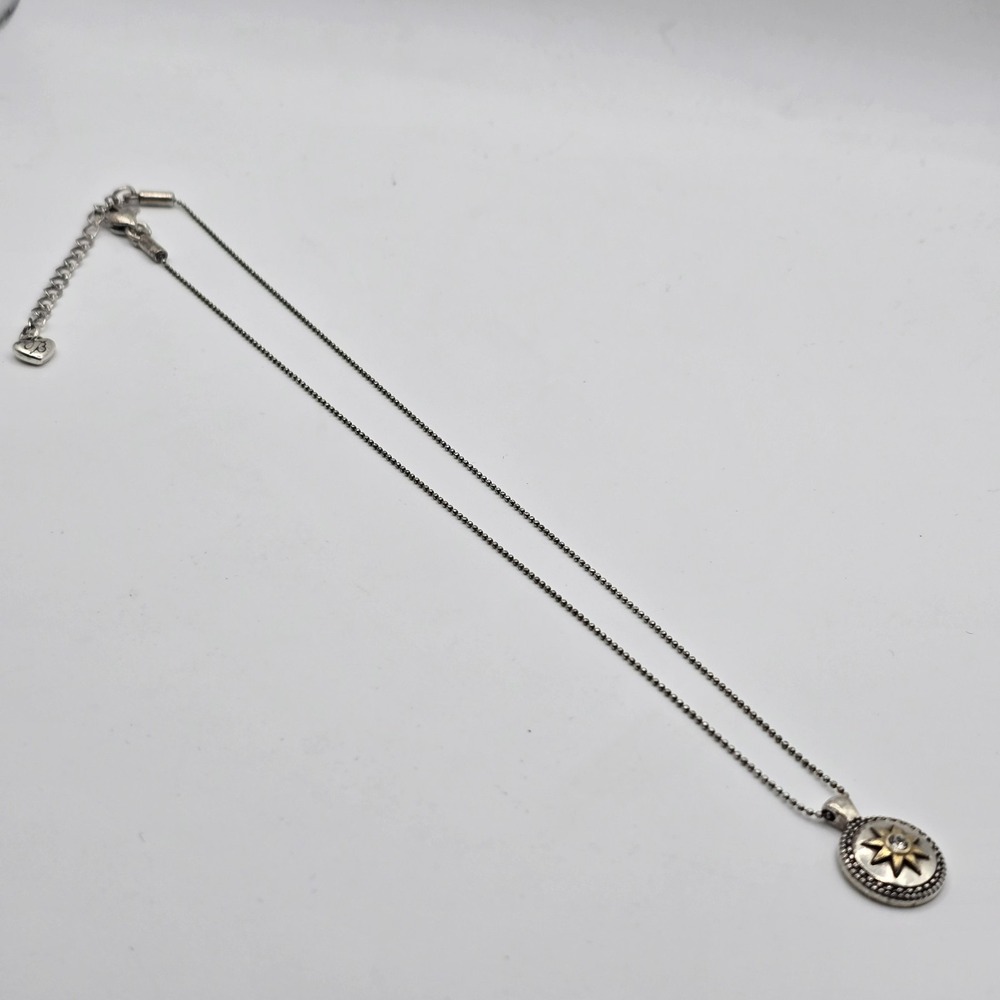 Brighton Petite Cherished Sunshine Necklace Two Tone Sun Pendant - Picture 6 of 12